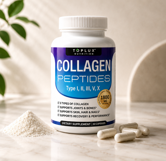 Premium Collagen Peptides Complex | Hair, Skin & Nails Support | 90 Capsules
